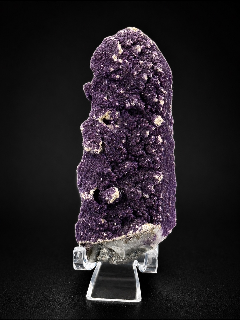 Purple Fluorite with Candle Quartz- Huanggangliang Mine, Inner Mongolia